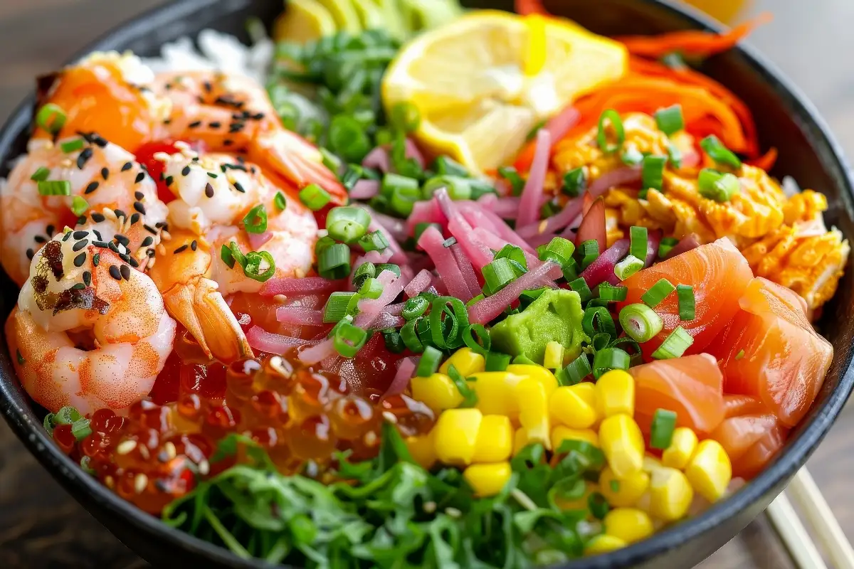 Poke bowl crevette